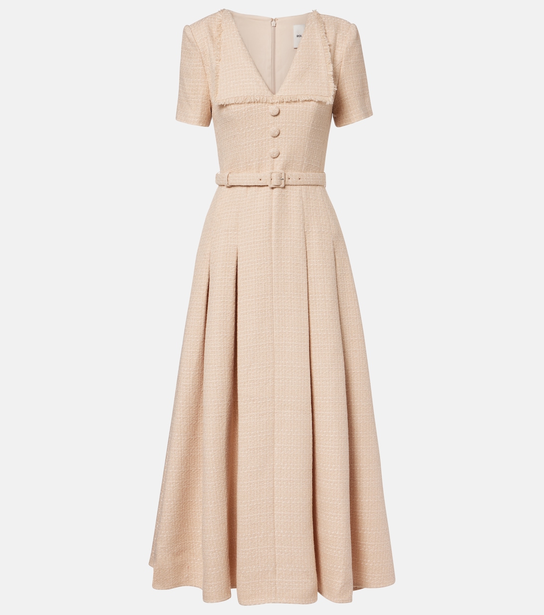 

Платье макси из букле с поясом Roland Mouret, Dark Cream