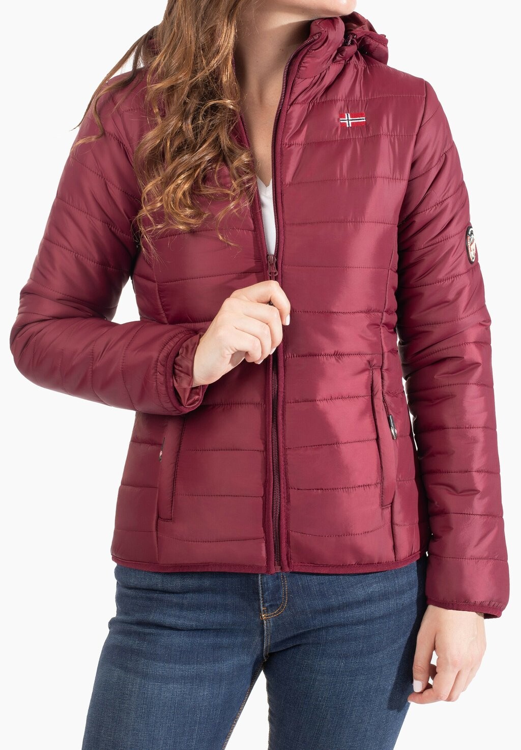 

Демисезонная куртка GEO NORWAY ATIKA SLIM , цвет burgundy