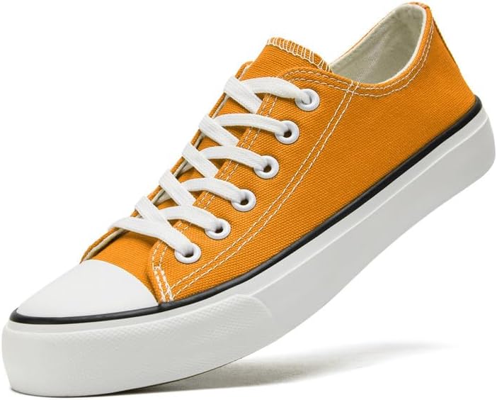 

Кеды Xraehni из холщовой ткани для женщин и мужчин, низкие, на шнурках, модные кроссовки, классические повседневные обувь для прогулок, удобные и дышащие, желтый