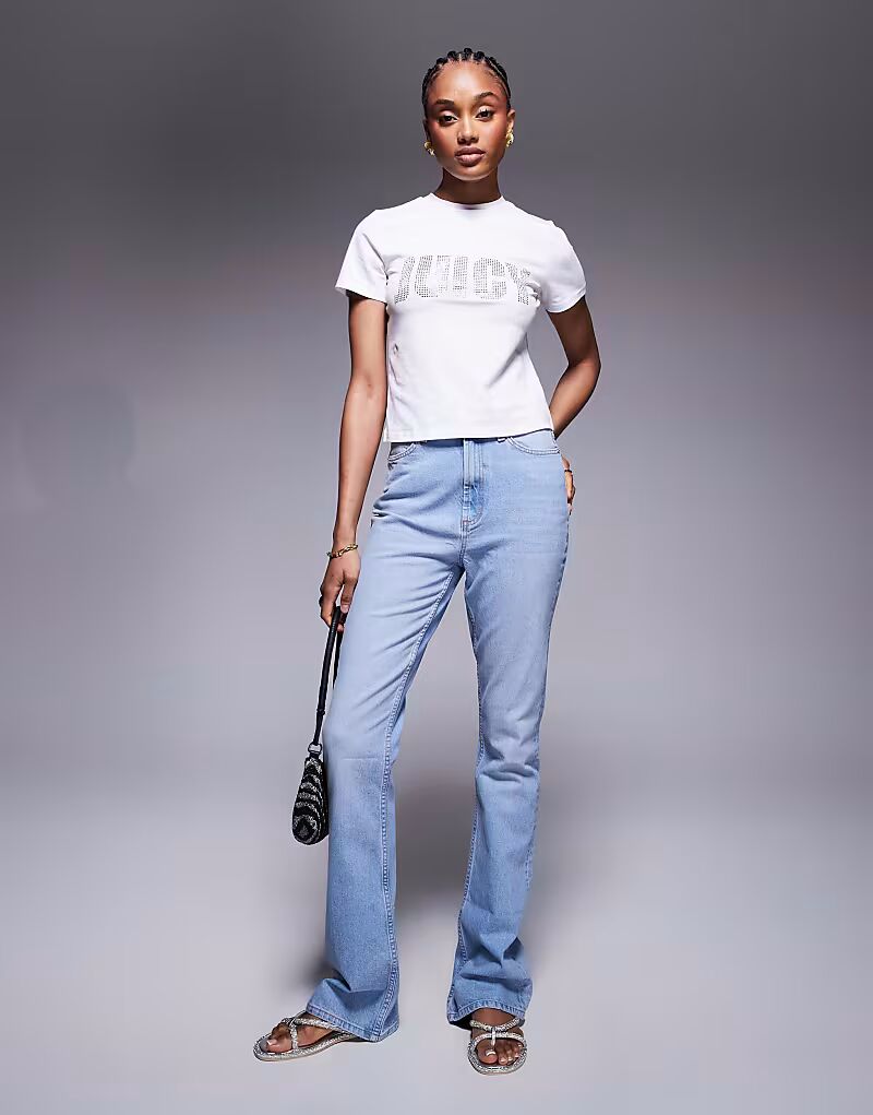 

ASOS DESIGN Высокие расклешенные джинсы средней посадки в бледном цвете ASOS Tall