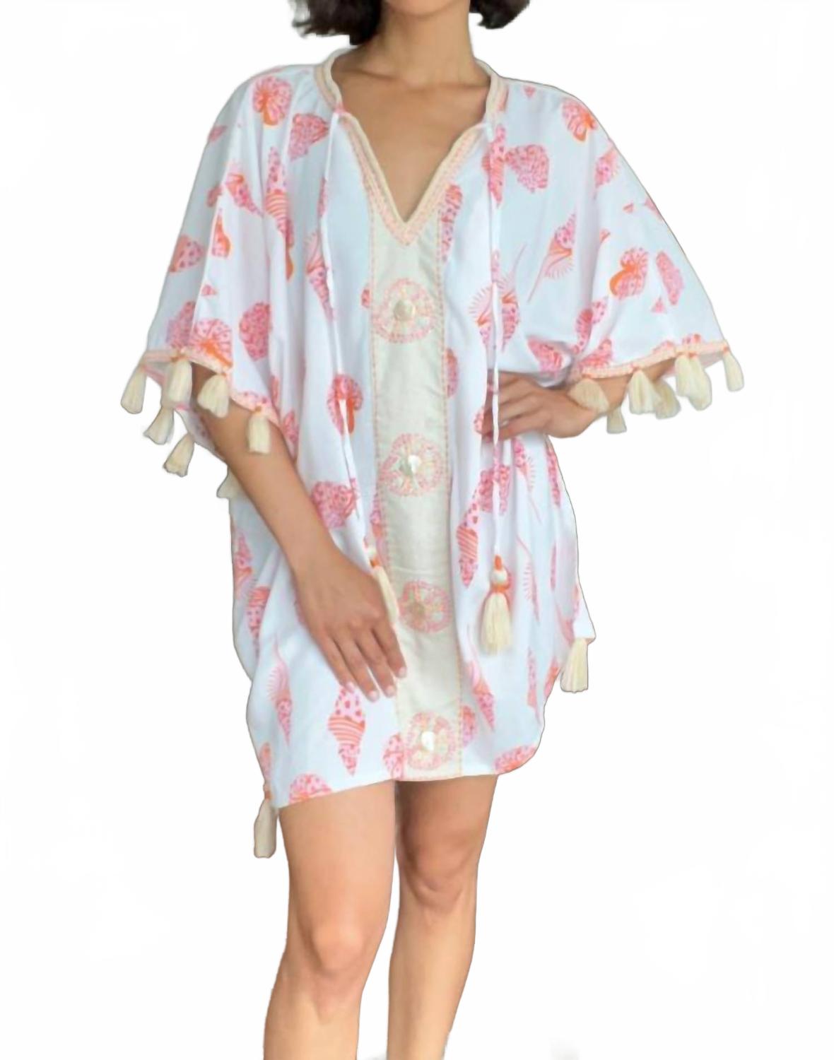 

Женский короткий кафтан "Ракушки" в мультицвете Mint