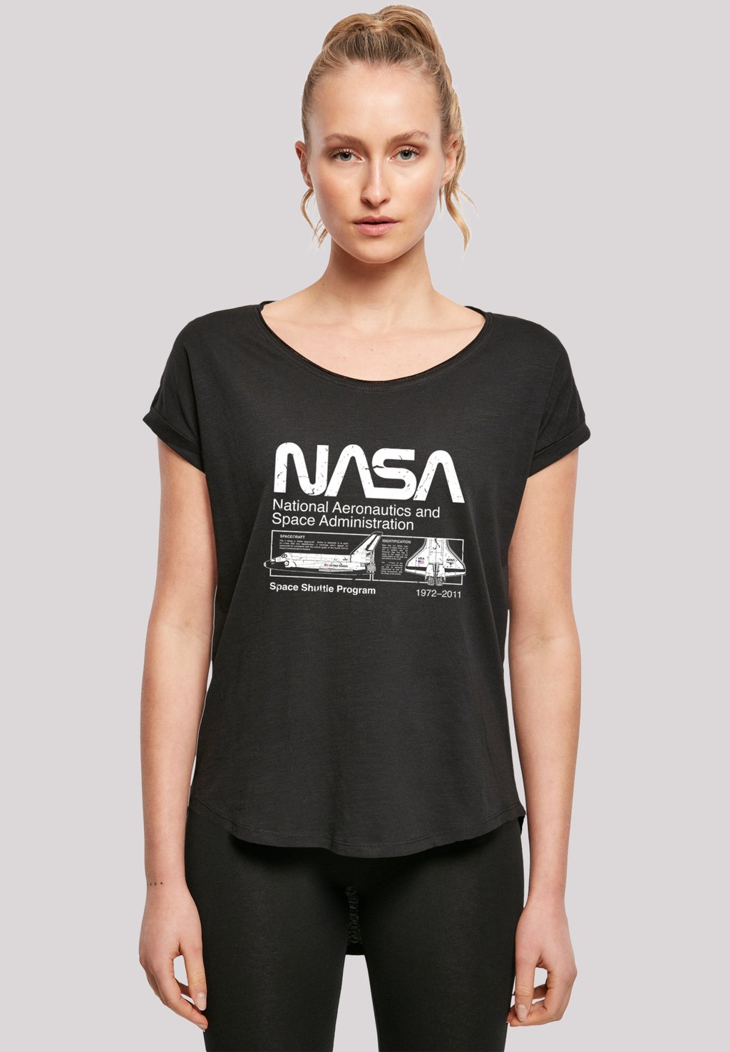 

Футболка с принтом NASA CLASSIC SPACE SHUTTLE F4NT4STIC, черный