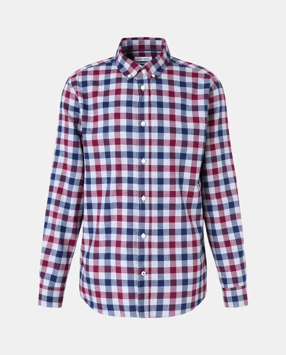 

Мужская рубашка с длинным рукавом в клетку Easy Wear, розовый