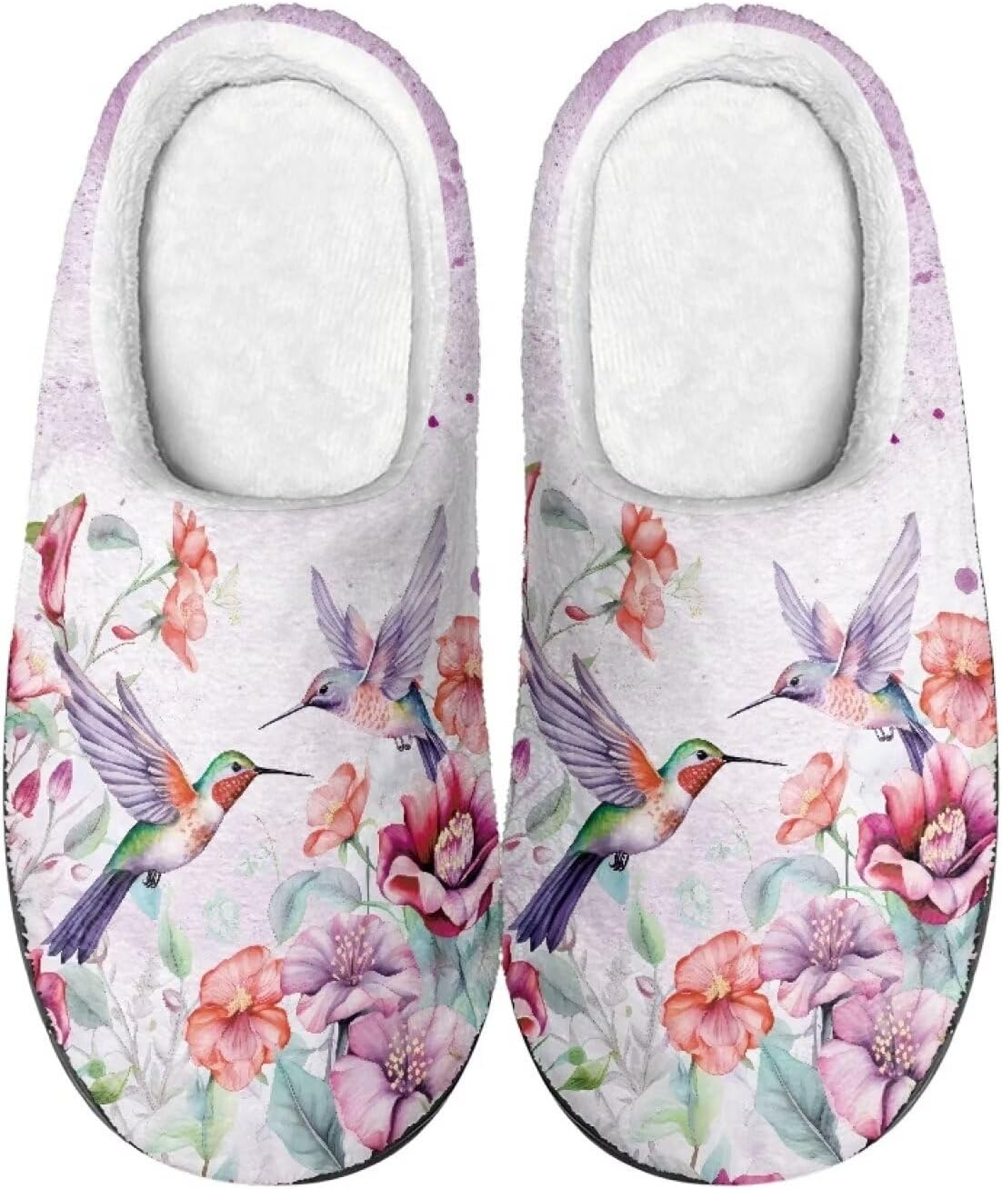 

Женские тапочки DISNIMO для дома и улицы, мягкие и удобные домашние обувь для спальни, 0 Hummingbird Floral