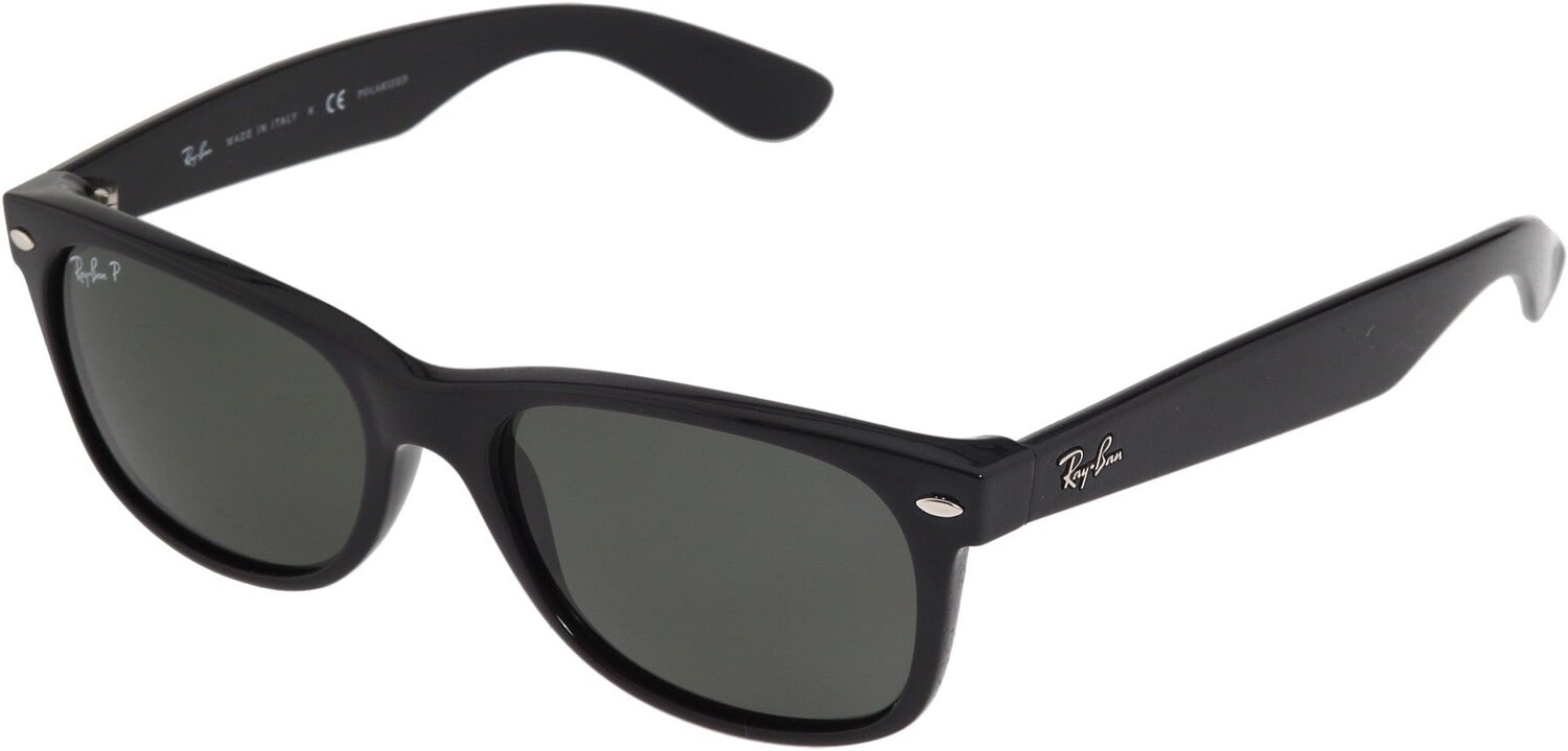 

Солнцезащитные очки RB2132 New Wayfarer Polarized Sunglasses Ray-Ban, цвет Black/Crystal Green Polarized Lens