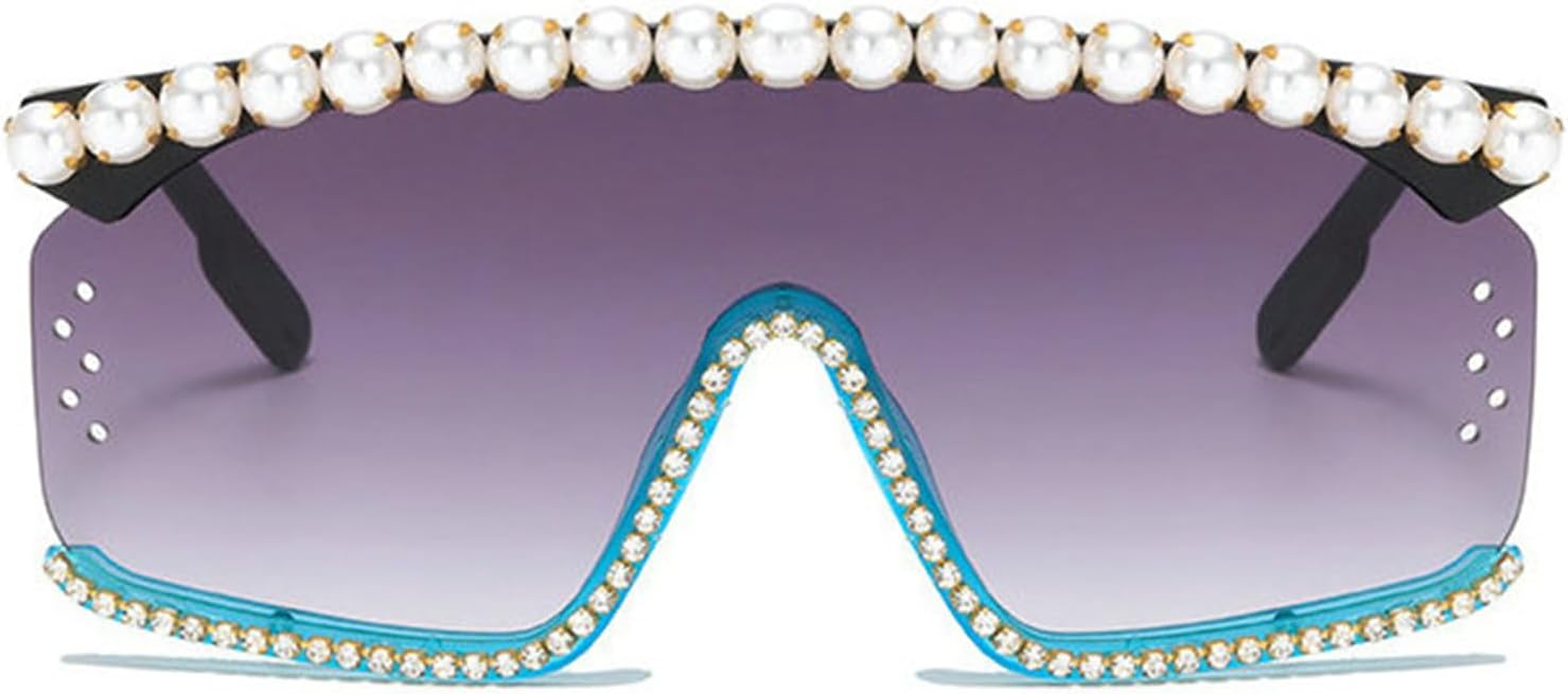

Willochra — большие солнцезащитные очки с блестящими стразами и жемчугом, модные женские солнцезащитные очки с бриллиантовым блеском для вечеринки, хрустальные солнцезащитные очки, Blue