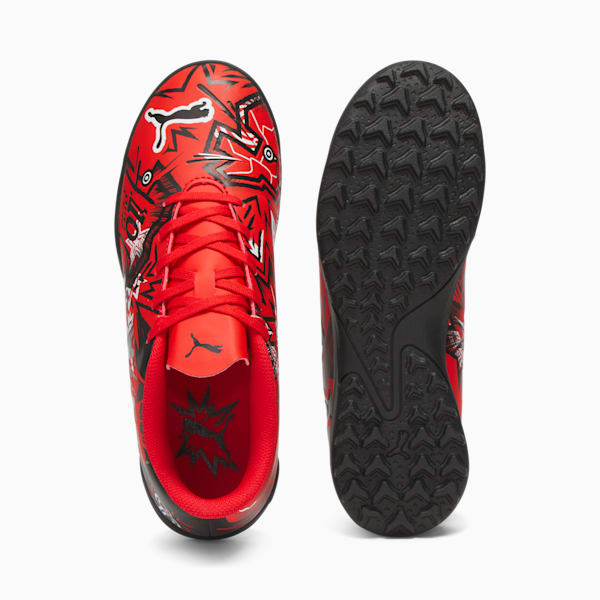 Детские футбольные бутсы для игры на травяном покрытии Puma X Christian Pulisic Ultra Play, красный — фото 4