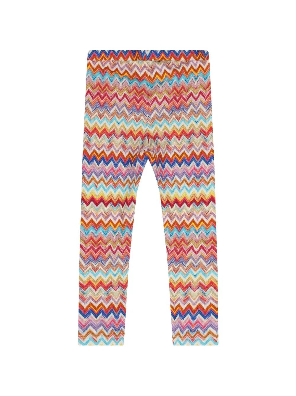 Леггинсы с зигзагообразным рисунком Missoni Kids, красный — фото 2