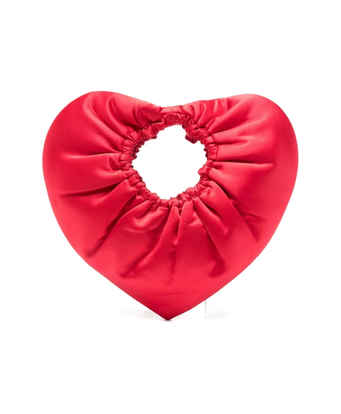 

Сумка с верхней ручкой в форме сердца, собранная в складки Vivetta, красный