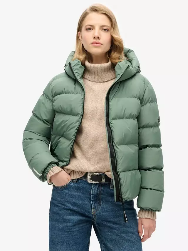 

Пуховик Superdry Hooded Sports, цвет laurel khaki