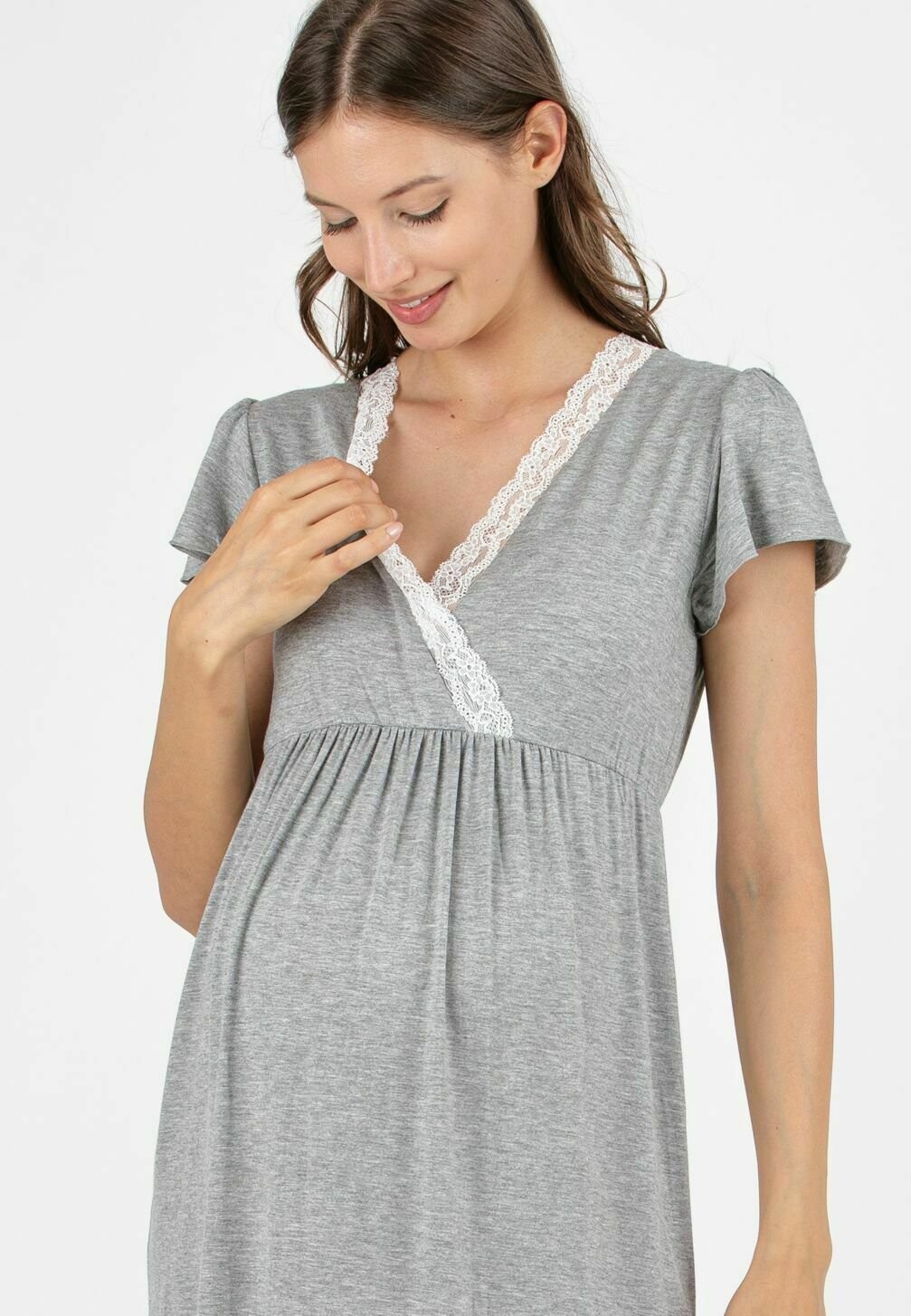 

Ночная рубашка PAOLA MATERNITY AND NURSING Attesa Maternity, серый