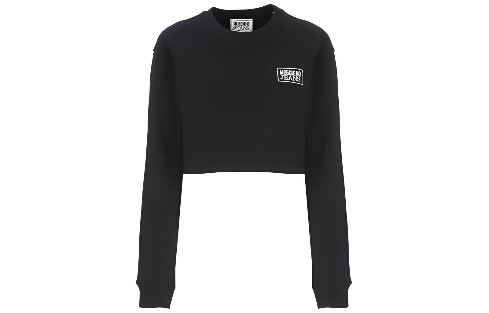 

Джинсы с вышитым логотипом свитшот MOSCHINO, черный