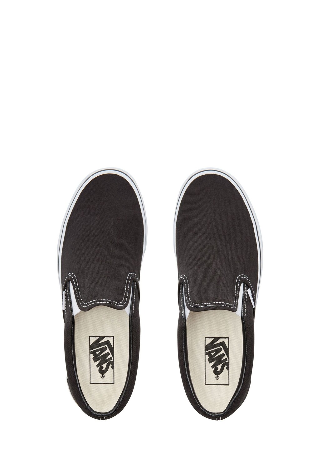 Женские классические спортивные кроссовки без шнуровки Vans, черный — фото 3
