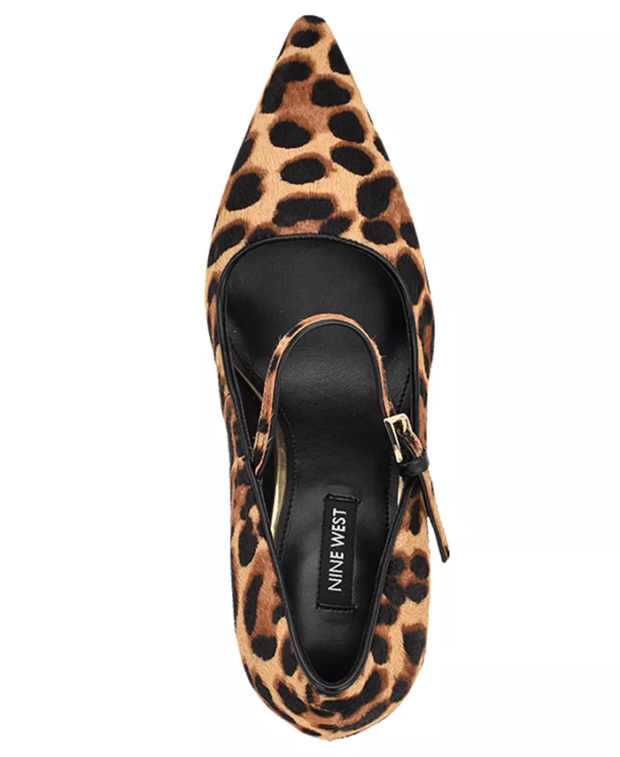 Женские туфли-лодочки Jinnie Mary Jane на шпильке Nine West, коричневый — фото 4