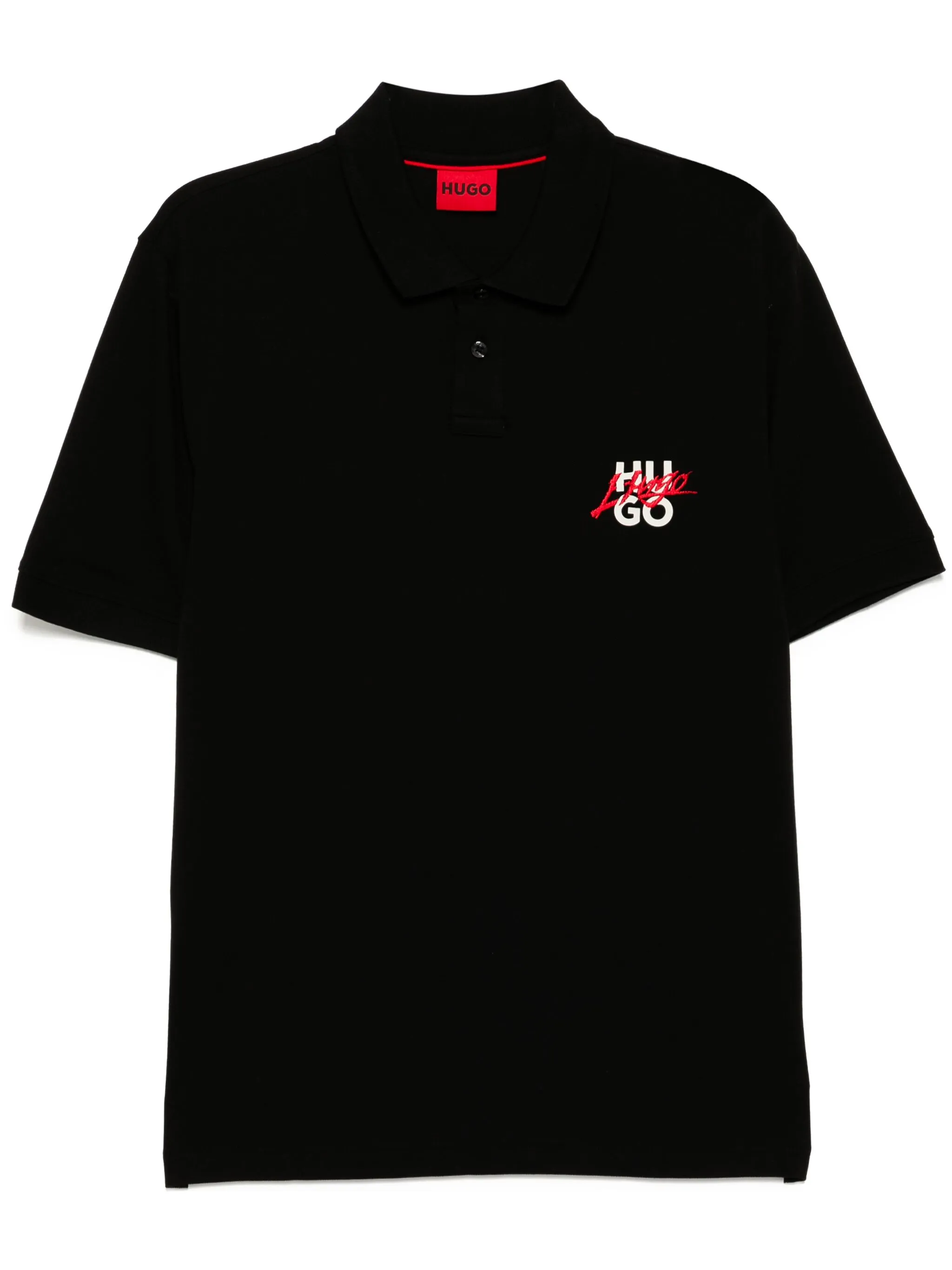 

Рубашка поло с логотипом Hugo, черный