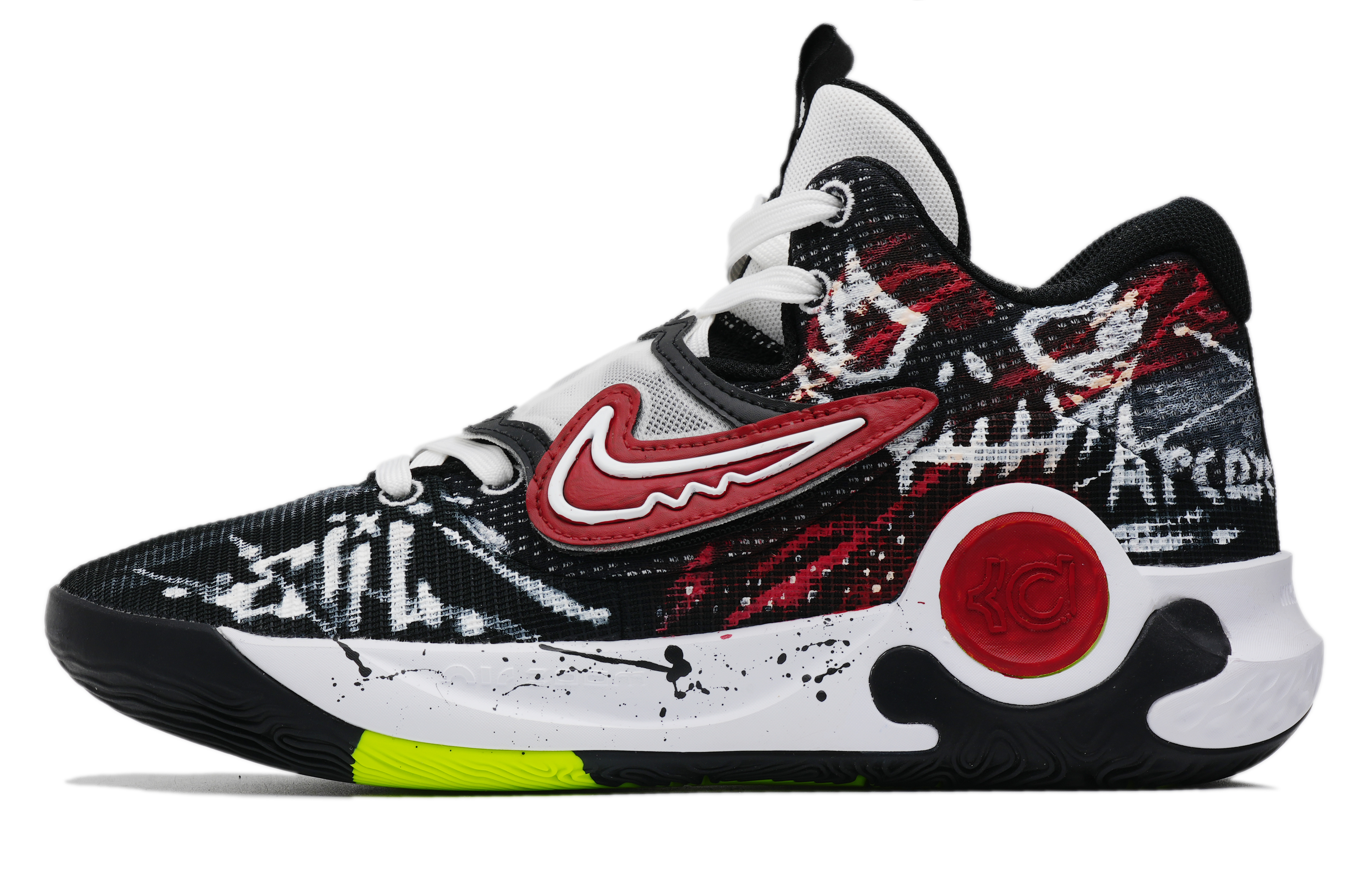 

Nike Баскетбольные кроссовки KD Trey 5 X Demon's Eye Cushioning с низким верхом, противоскользящие и износостойкие, мужские, черно-красные