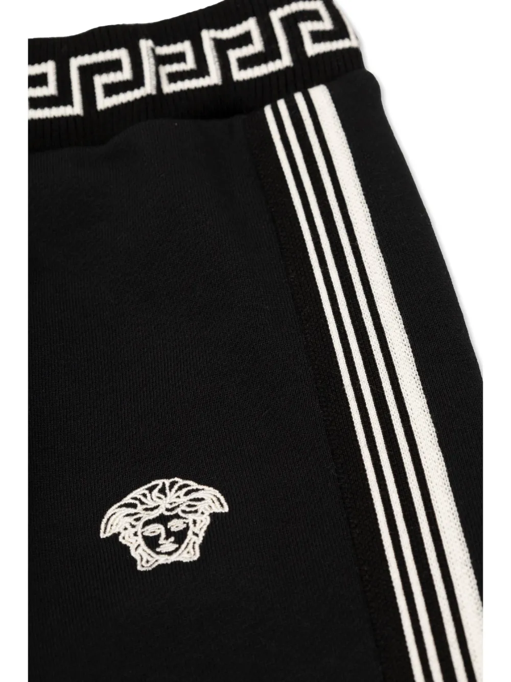 Спортивные брюки с вышитым логотипом Versace Kids, черный — фото 3