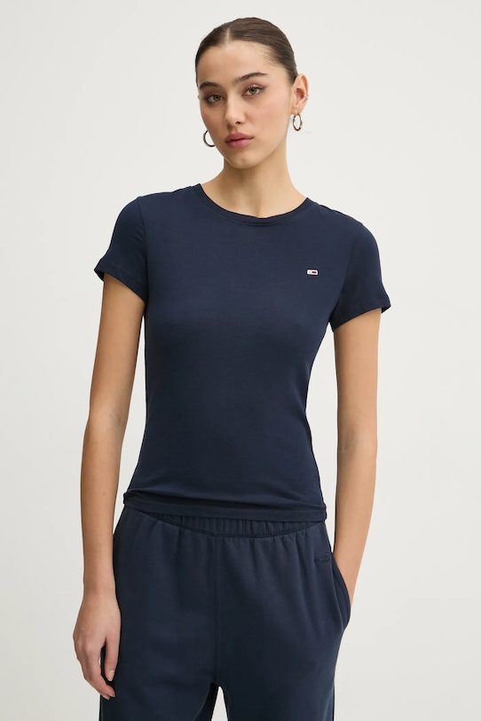 

Хлопковая футболка Tommy Jeans, темно-синий