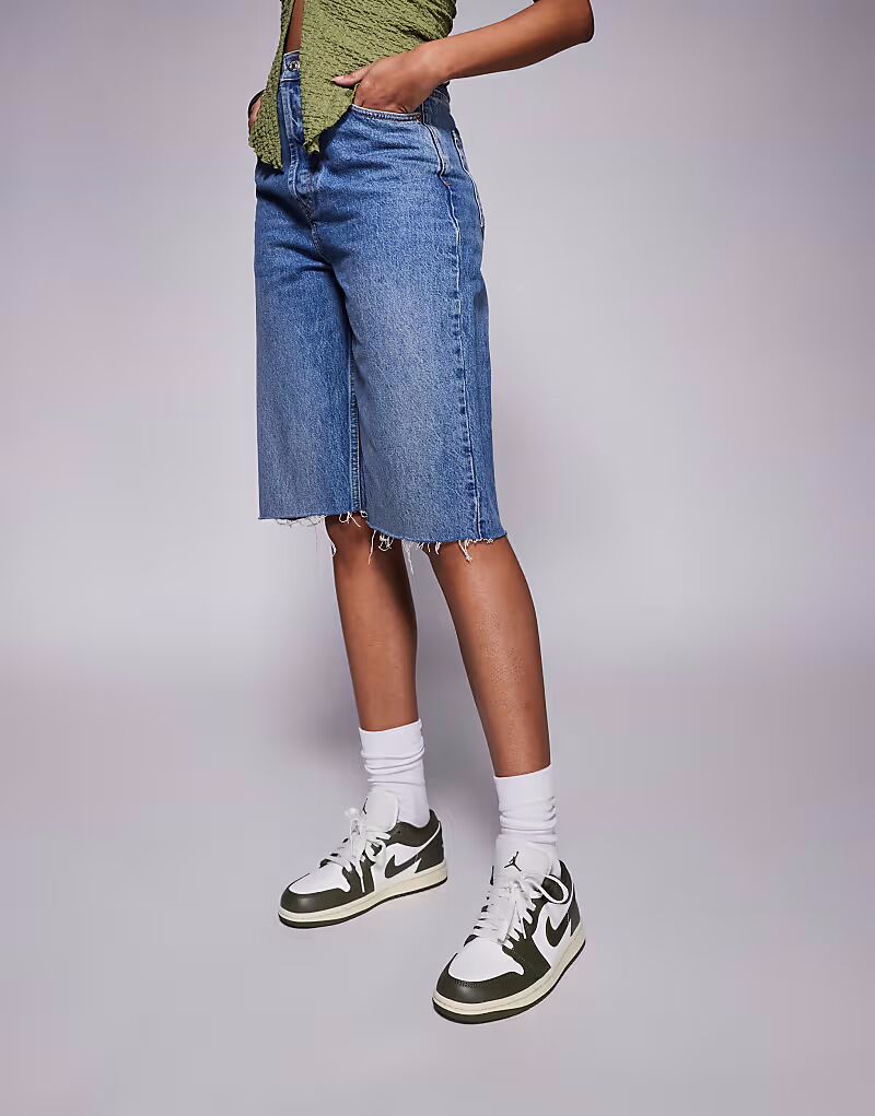 Кроссовки Nike Air Jordan 1 Low цвета хаки и белого цвета — фото 3