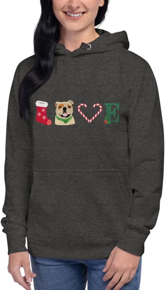 Толстовка Bulldog Love Holiday - Dog Lover, унисекс Generic, Charcoal Heather