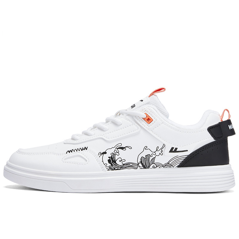 

Низкие скейтерские кроссовки Warrior мужские бело-черные