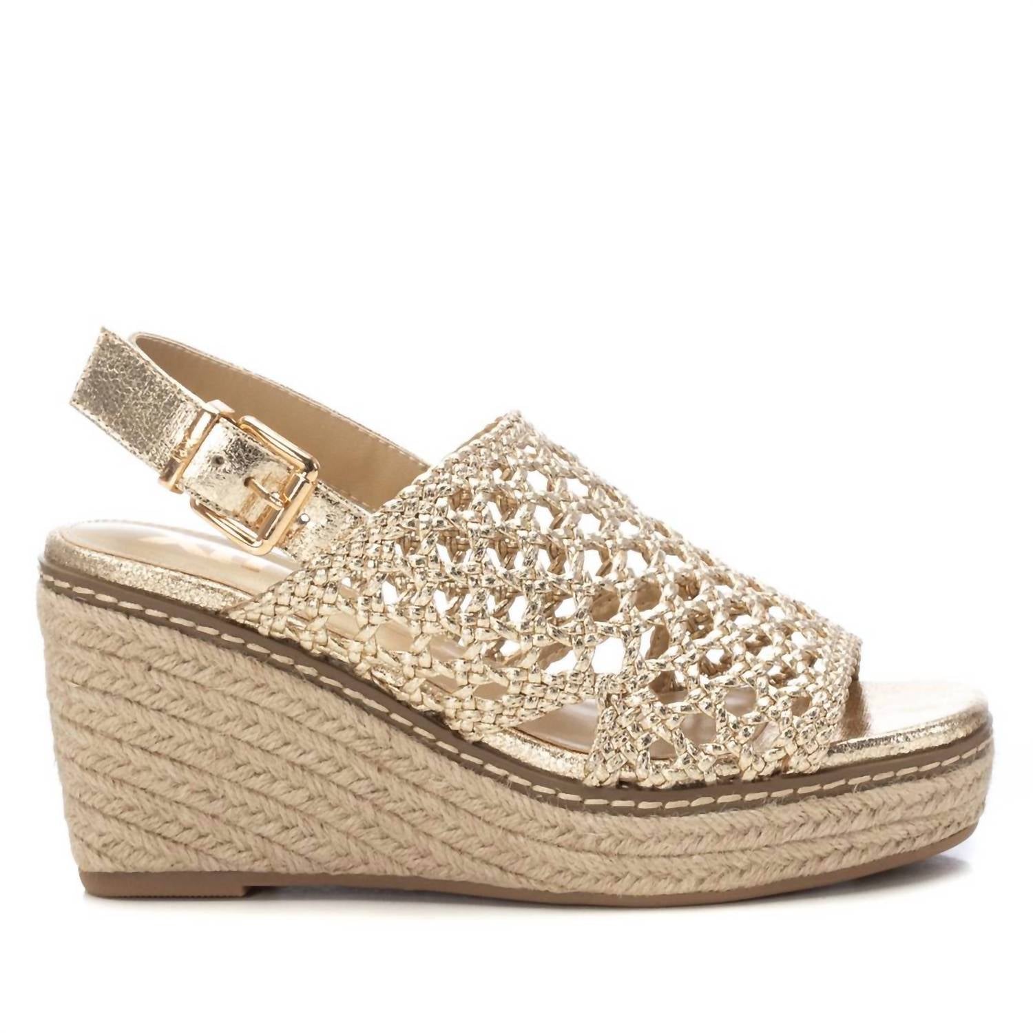 Women's Espadrille Sandals In Gold Xti