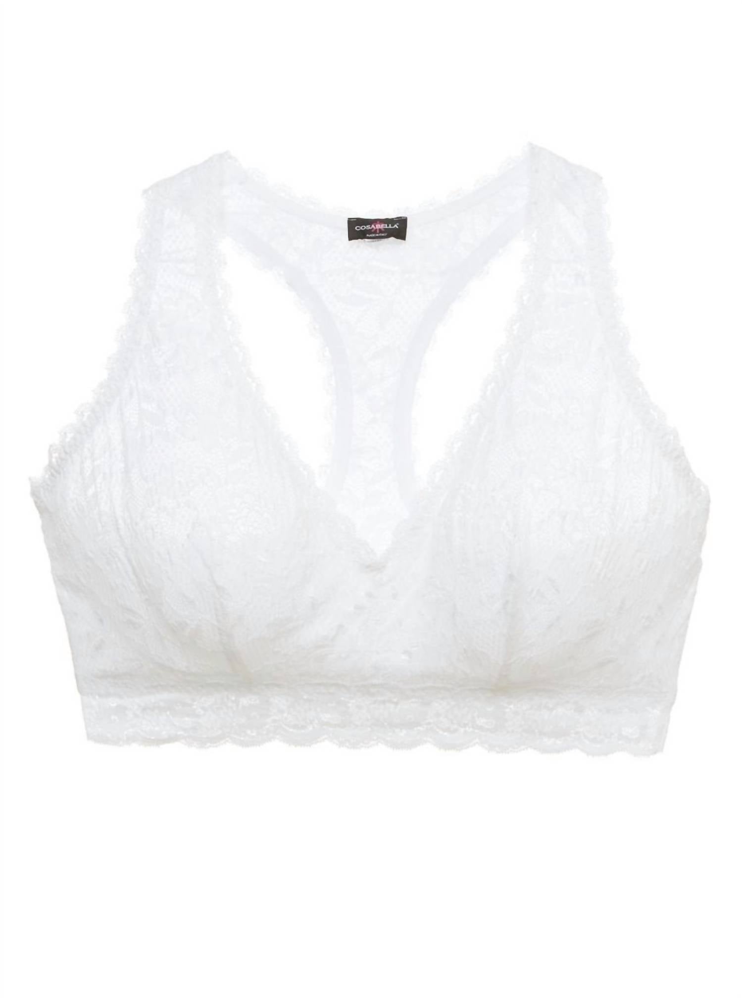 

Женский бюстгальтер-бралетт Never Say Never Curvy Racerback белого цвета Cosabella