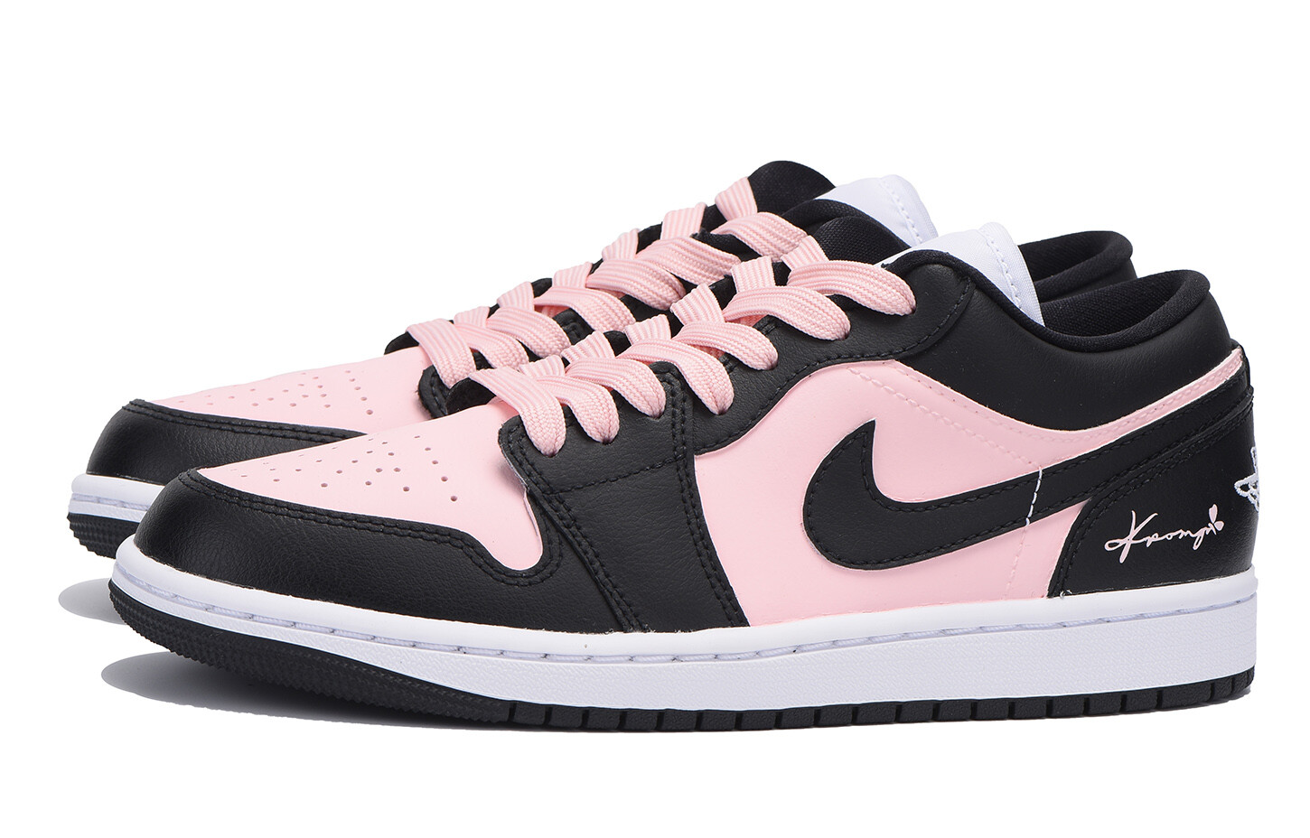 Кроссовки Air Jordan 1 Vintage Basketball Shoes Women's Low-Top Pink — фото 4
