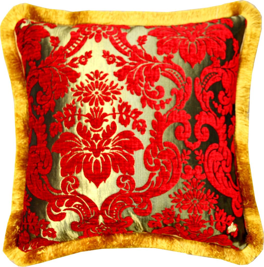 

Роскошная подушка Pompöös от Casa Padrino от Harald Glööckler Elegance Collection Baroque узор красный/золотой 50 x 50 см - роскошная подушка