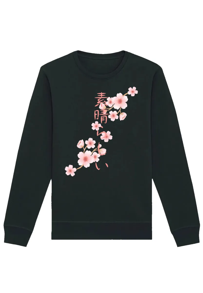 

Толстовка F4NT4STIC "Cherry Blossom Asia", принт, черный