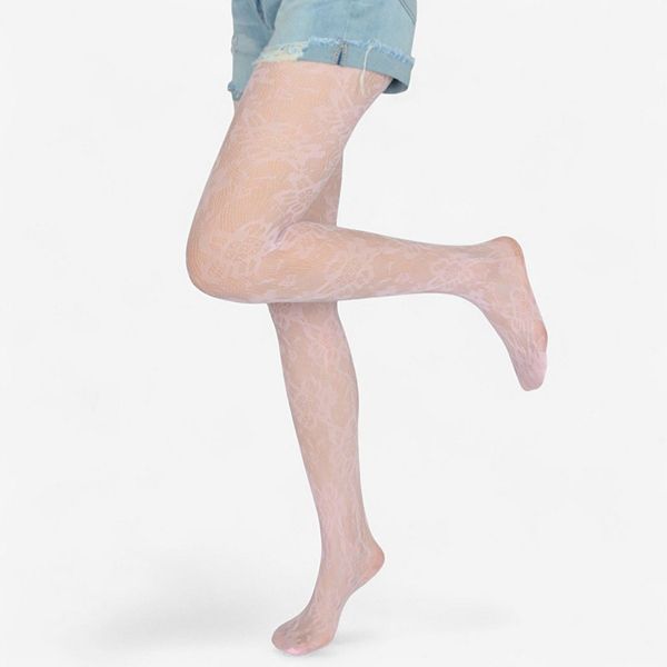 

Женские ажурные колготки с цветочным кружевом, 2 пары, эластичные Anna-Kaci, Pink