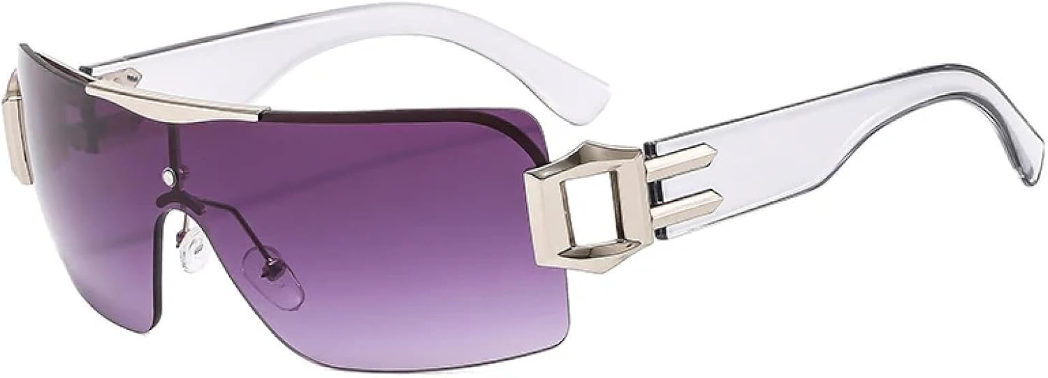 

Винтажные солнцезащитные очки большого размера для женщин и мужчин, модные и роскошные, для активного отдыха и вождения, с защитой от УФ-излучения UV400 TKKTLLT, Gray Gradient Gray