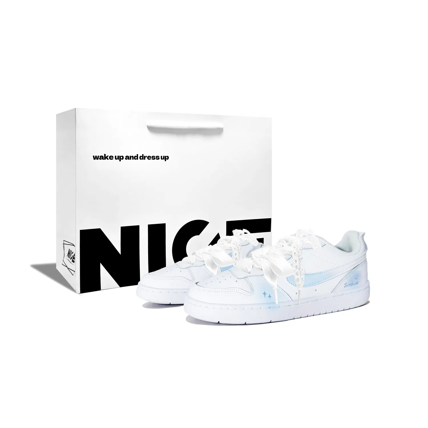 Детские скейтбординговые кроссовки Nike Court Borough Kids Blue/White