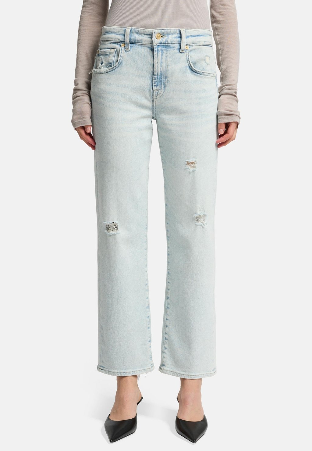 

Джинсы прямого кроя CALIE 7 for all mankind, светло-голубой