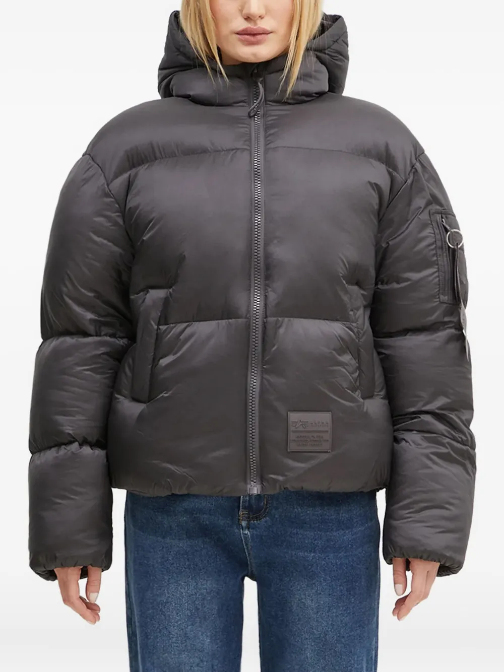 

Стеганая куртка с капюшоном Cloud Alpha Industries, серый