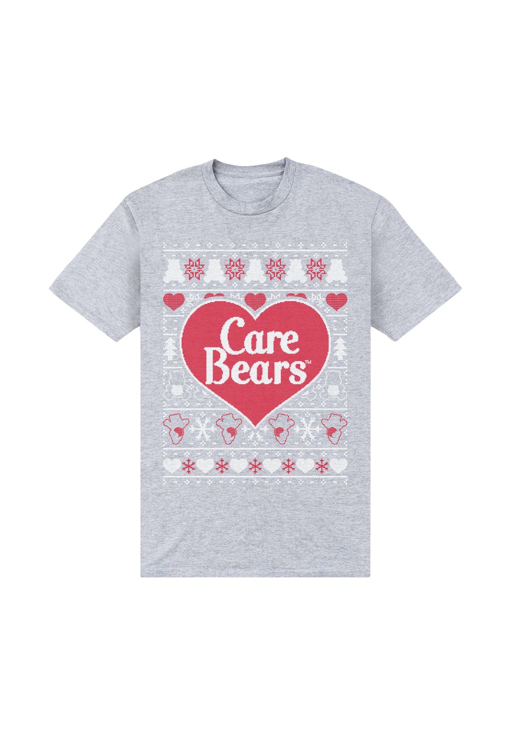 

Футболка с принтом CARE BEARS CHRISTMAS TENDERHEART LOVE HEARTS Henry Tiger, цвет Heather Grey