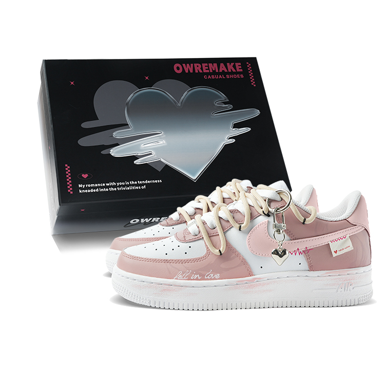 

Детские кроссовки для скейтбординга Air Force 1 Low Top для подростков Nike, розовый/белый