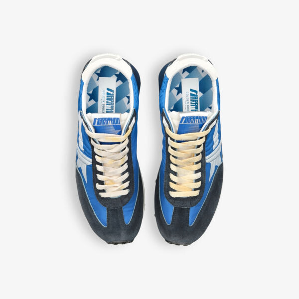 Мужские низкие кроссовки marathon runner из замши и сетки Golden Goose, синий — фото 2