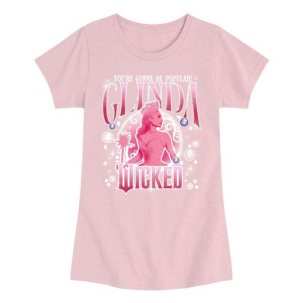 

Футболка для девочек 7-16 лет Wicked Glinda You're Gonna Be Popular Licensed Character, Heather Pink