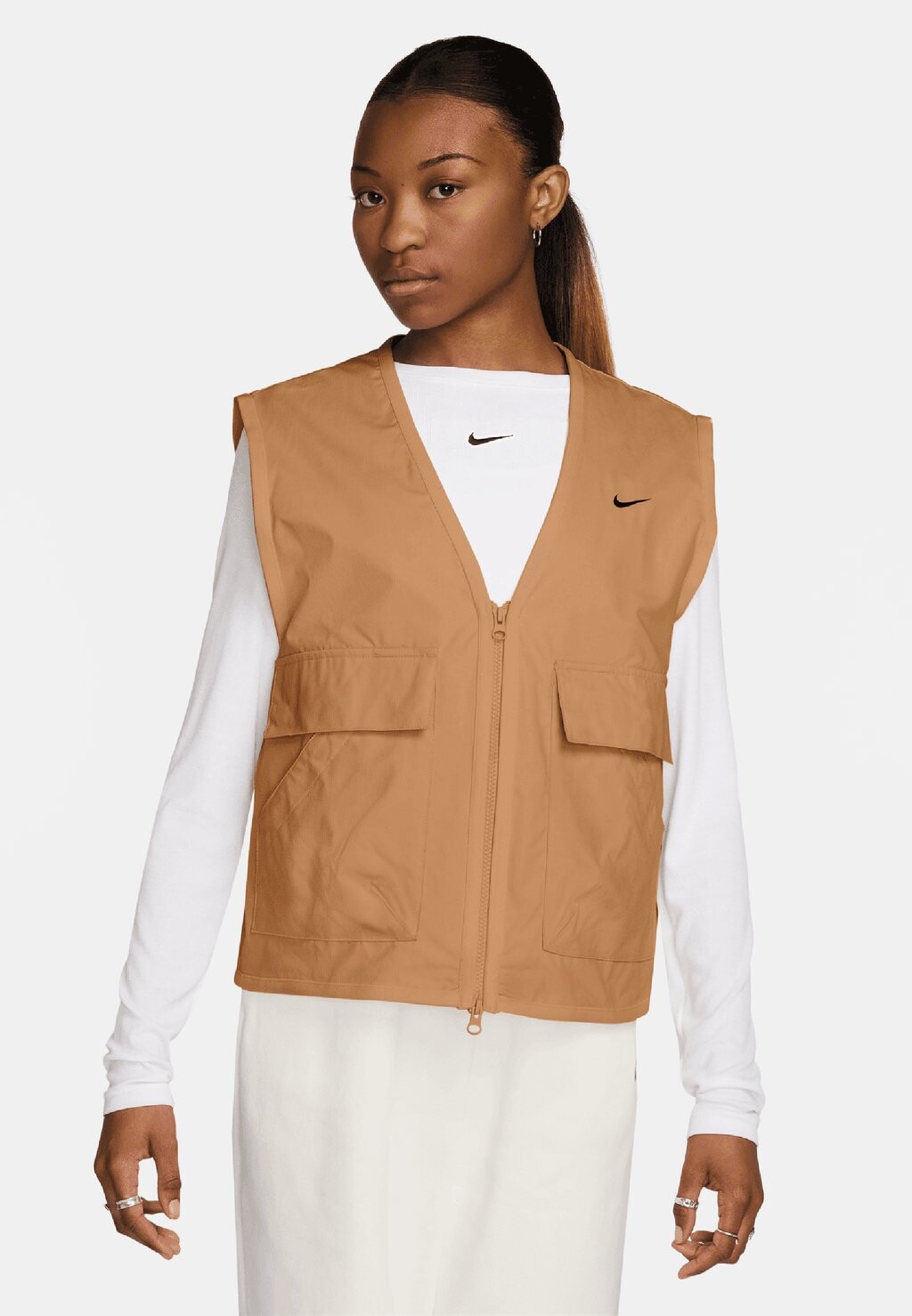

Жилет W NSW ESSTL WVN LSE CRGO VEST Nike, бежевый