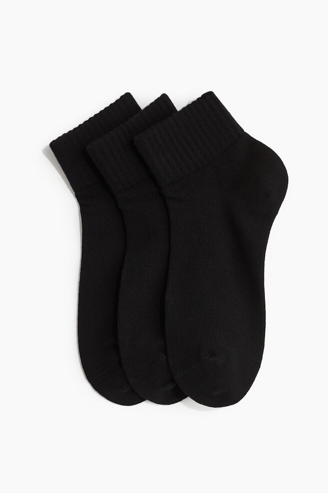 

3 упаковки спортивных носков DryMove H&M, черный