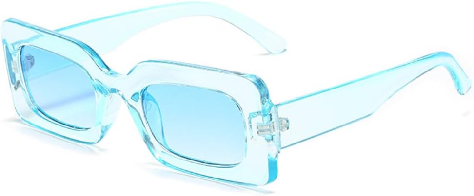 

Винтажные прямоугольные цветные солнцезащитные очки для женщин, модные градиентные очки, солнцезащитные очки UV400 для мужчин, голубые и фиолетовые солнцезащитные очки generic, Blue Blue Gradient