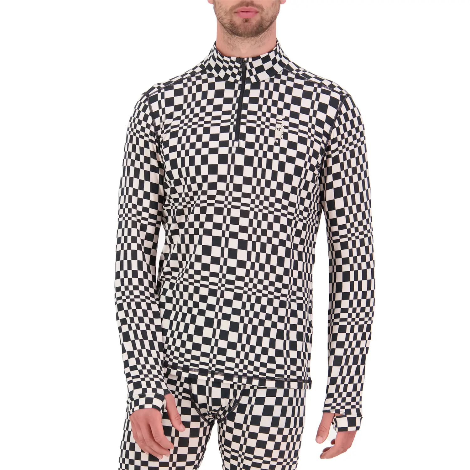 

Топ MONS ROYALE Cascade Merino Flex 200 1/4 Zip, цвет Checkers