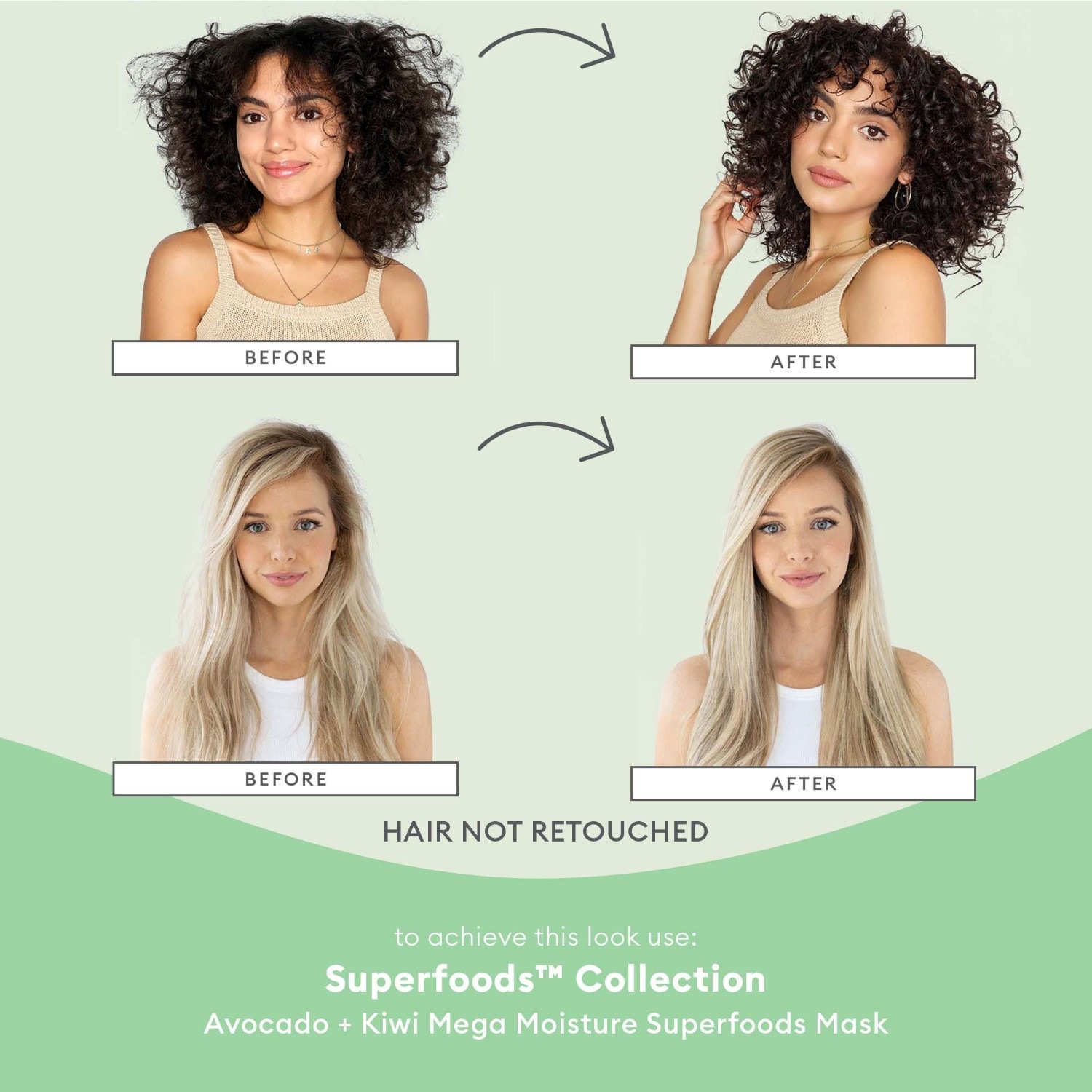 Маска для волос superfoods avocado + kiwi mega moisture hair mask Briogeo, объем 240 мл — фото 2