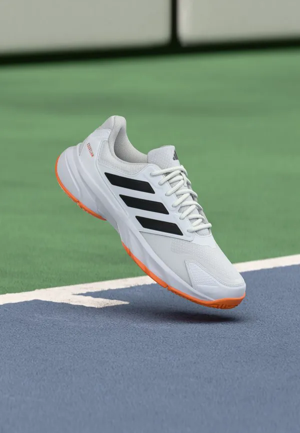 Теннисные кроссовки courtjam control 3 all-court Adidas Performance, Footwear White/Core Black/Lucid Orange