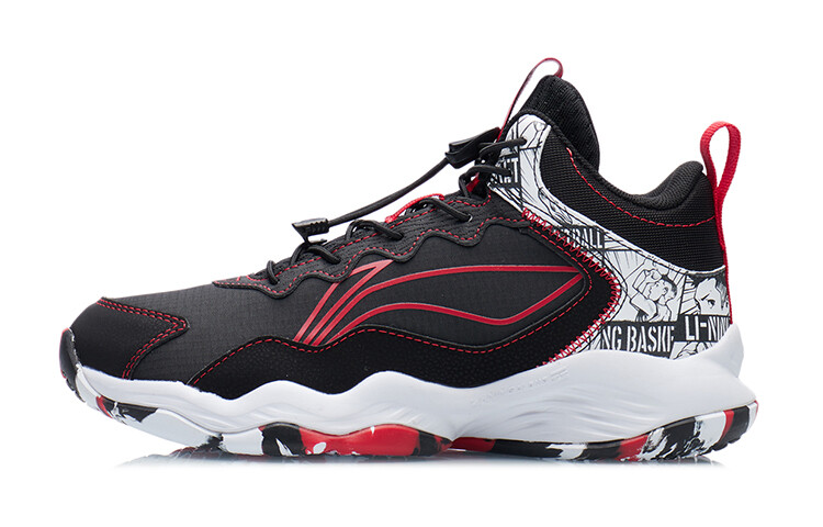 

Детские баскетбольные кроссовки GS Mid-top черные/красные/белые Lining Young