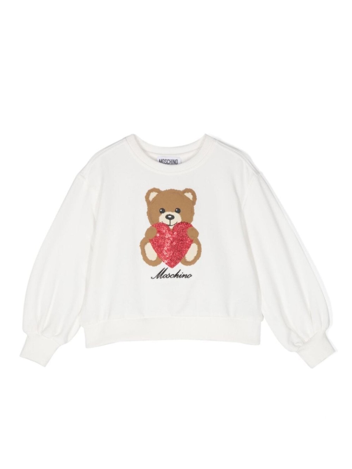 

Moschino Kids толстовка Teddy Bear с пайетками, белый