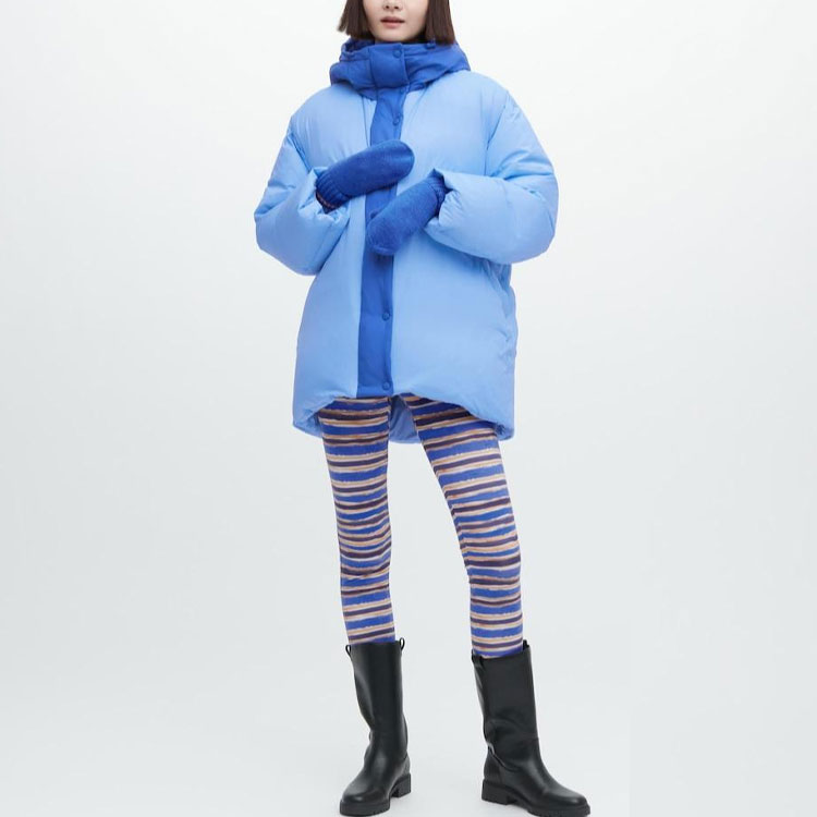 UNIQLO Женская пуховая куртка аква, Aqua Blue — фото 4