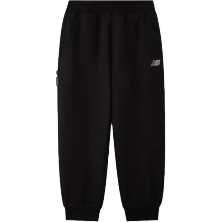 Детские вязаные спортивные брюки New Balance, черный
