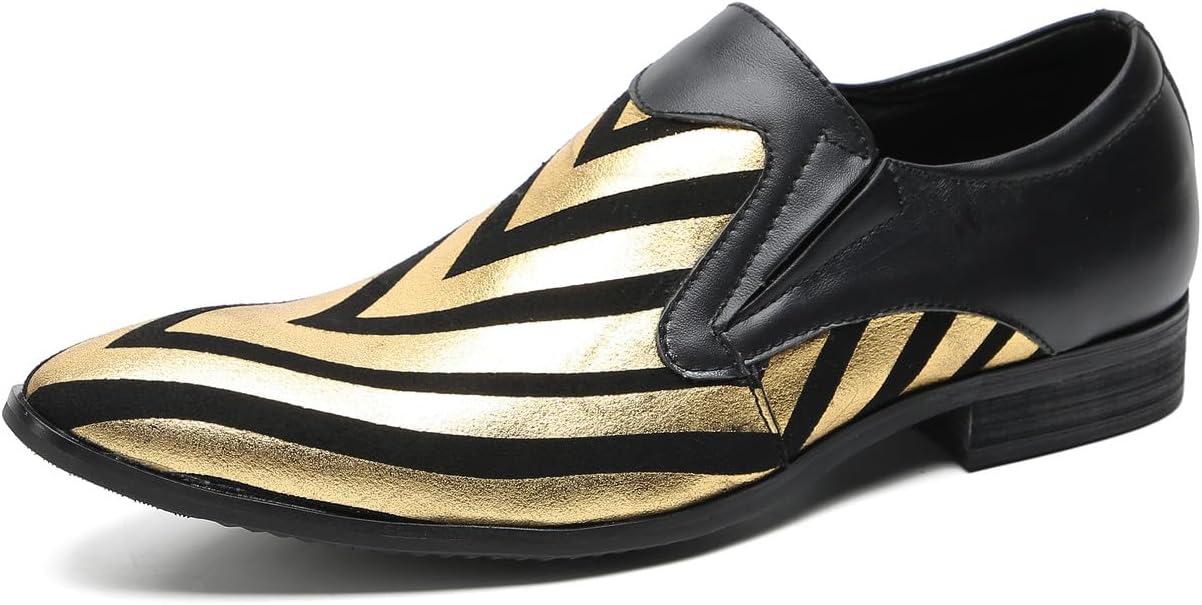 

Мужские лоферы Santimon, слипоны для вечеринок, повседневные двухцветные кожаные с текстурой полоску, пенни-лоферы, модная обувь для мужчин, черный